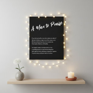 "A Man to Praise" Canvas Print