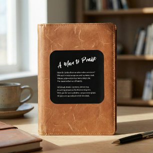 "A Man to Praise" Sentimental Square Sticker