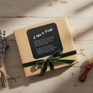"A Man to Praise" Sentimental  Square Sticker
