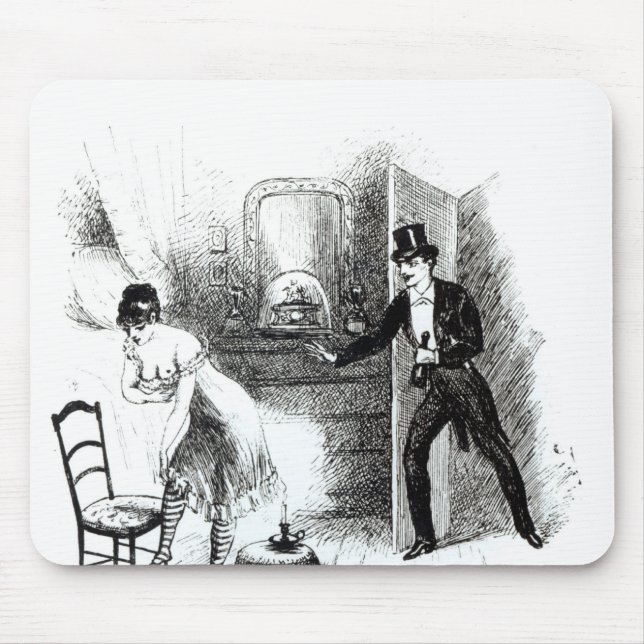 A man visiting a prostitute mouse mat (Front)