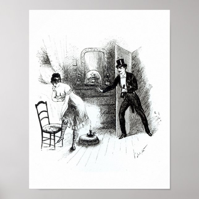 A man visiting a prostitute poster (Front)