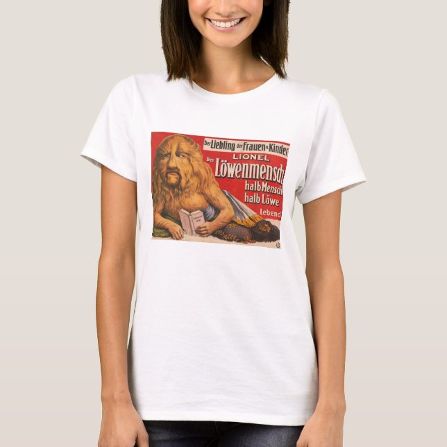 A Man With Lions Head Reading Shakespeare, 1913. T-Shirt (Front)