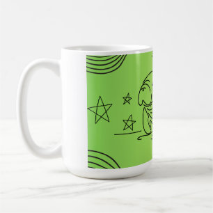 A Manatee boho design on a coffee mug