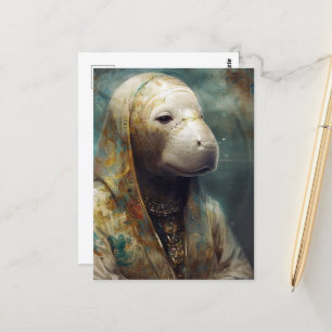 A Manatee in Robes Postcard