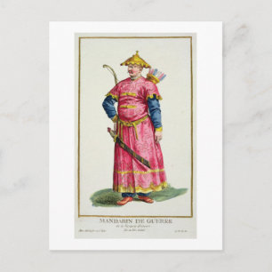 A Mandarin Warlord from 'Receuil des Estampes, Rep Postcard