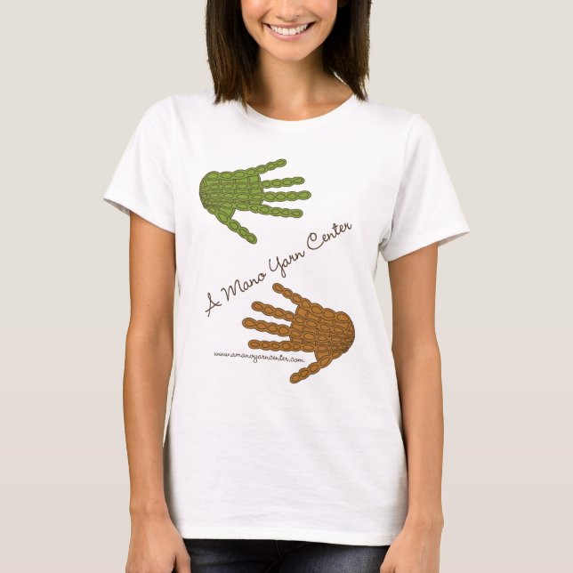 A Mano Yarn Centre: Long Sleeve Fitted T-Shirt (Front)