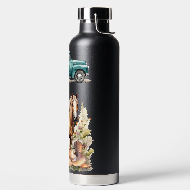 A Man's Horse Farm  Water Bottle (Left)