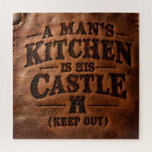 A Man's Kitchen Is His Castle Jigsaw Puzzle
