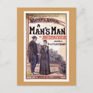 A Man's Man Vintage Book Cover Postcard
