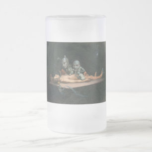 A Man's Near Death Experience & Gothic Spirits Frosted Glass Beer Mug