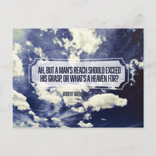 A Man's Reach Postcard (Front)