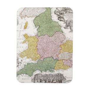 A Map of England 1760 Magnet