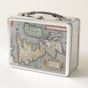 A Map of Great Britain 1587 Metal Lunch Box