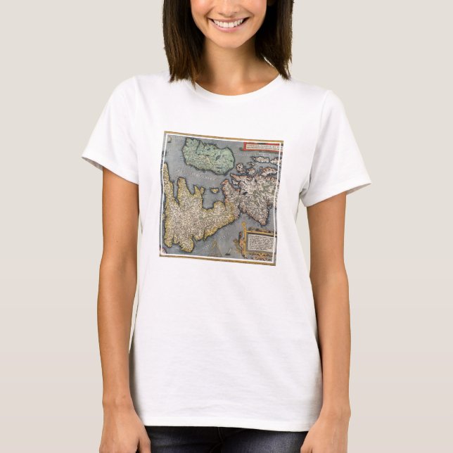 A Map of Great Britain | 1587 T-Shirt (Front)