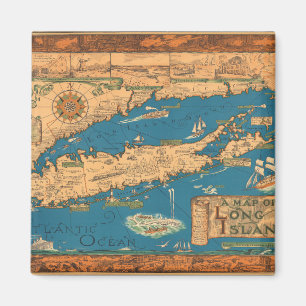 A Map of Long Island. Magnet