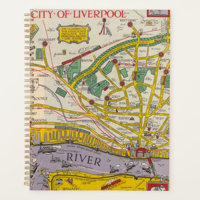 A Map of Merseyside, Liverpool Planner (Front)
