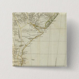 A map of South America southern section 15 Cm Square Badge