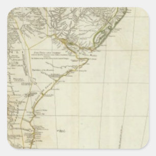 A map of South America southern section Square Sticker