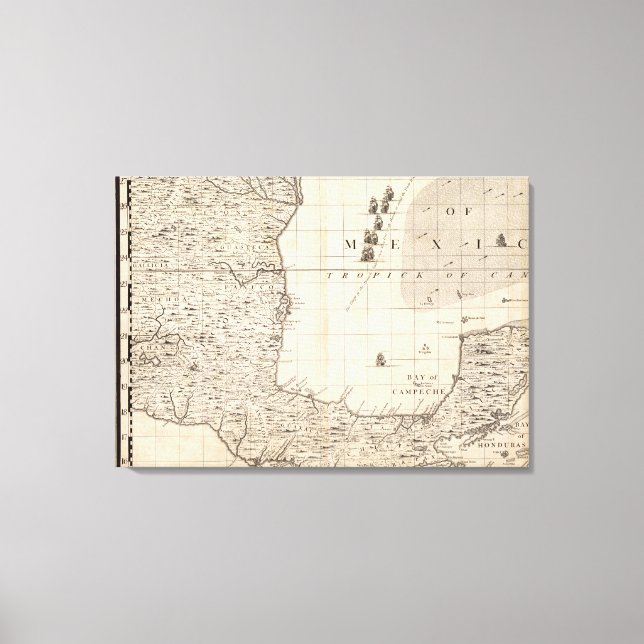A Map of the British Empire in America Sheet 13 Canvas Print (Front)
