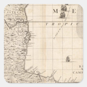 A Map of the British Empire in America Sheet 13 Square Sticker