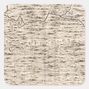 A Map of the British Empire in America Sheet 2 Square Sticker