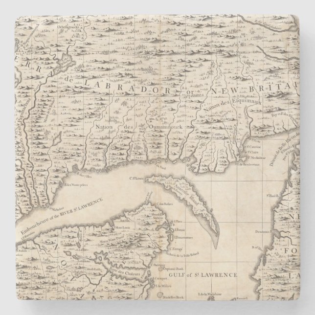 A Map of the British Empire in America Sheet 3 Stone Coaster (Front)