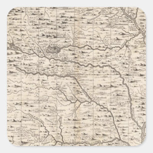 A Map of the British Empire in America Sheet 5 Square Sticker