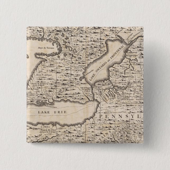 A Map of the British Empire in America Sheet 6 15 Cm Square Badge (Front)