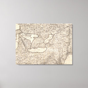 A Map of the British Empire in America Sheet 6 Canvas Print