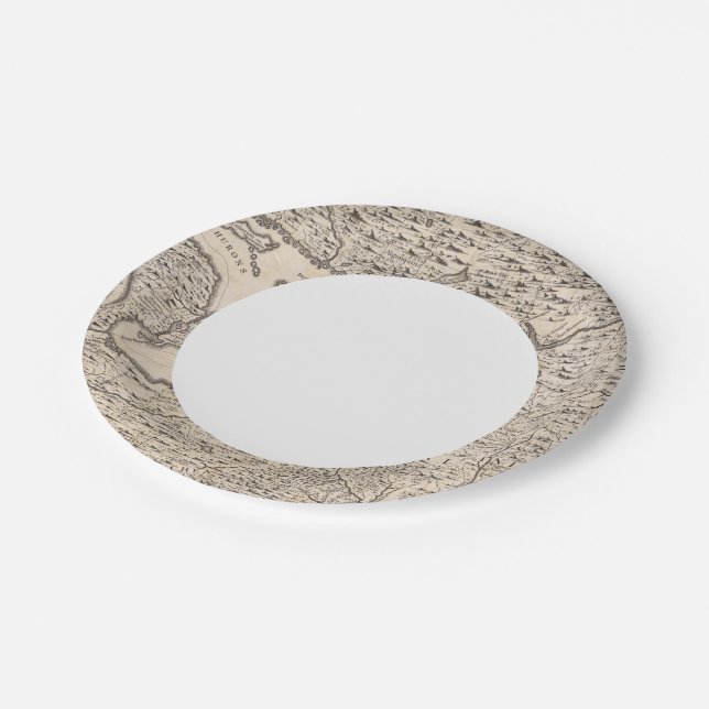 A Map of the British Empire in America Sheet 6 Paper Plate (Angled)