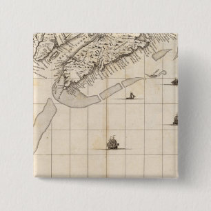 A Map of the British Empire in America Sheet 7 15 Cm Square Badge