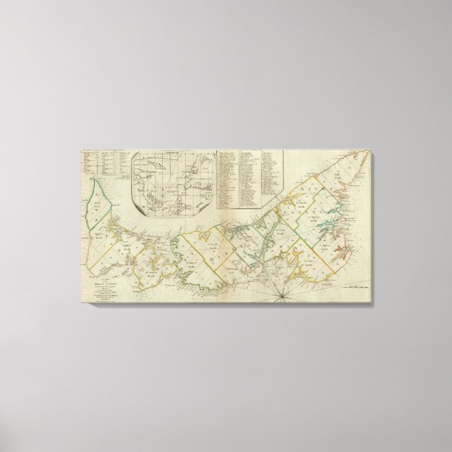 A Map of the Island of St John Canvas Print (Front)