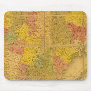A Map of the New England States Mouse Mat