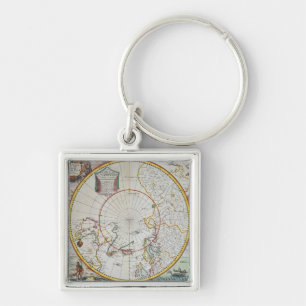 A Map of the North Pole Key Ring