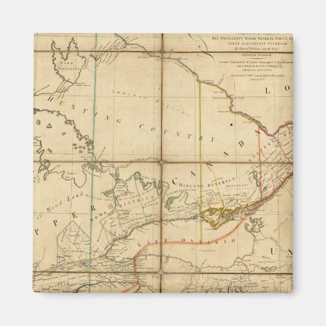 A Map of the Province of Upper Canada Magnet (Front)