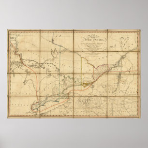 A Map of the Province of Upper Canada Poster
