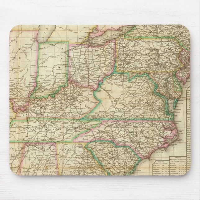 A Map Of The Roads, Canals And Steam Boat Mouse Mat (Front)