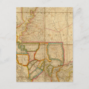 A Map of the State of Louisiana Postcard