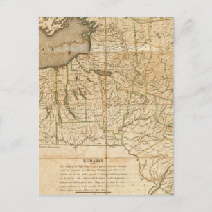 A Map of the State Of New York Postcard