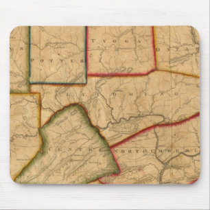 A Map Of The State Of Pennsylvania Mouse Mat