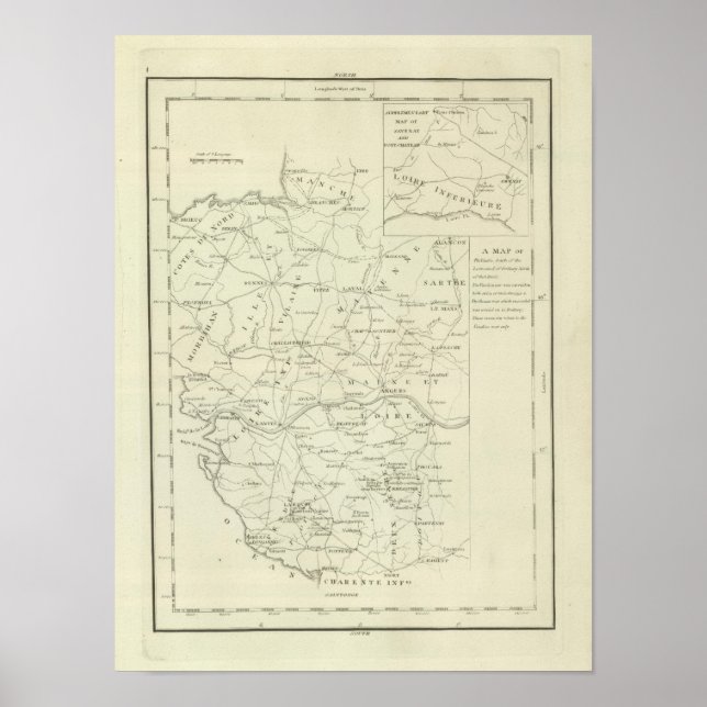 A Map of the Vendee Poster (Front)