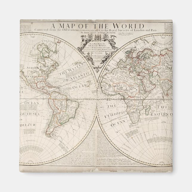 A Map of the World Magnet (Front)