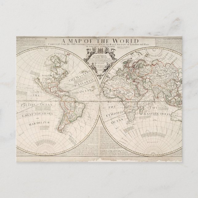 A Map of the World Postcard (Front)