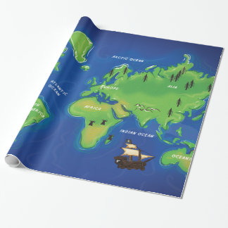 A Map Of the world Wrapping Paper