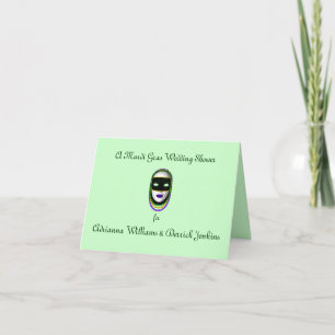 A Mardi Gras Wedding Shower Invitation