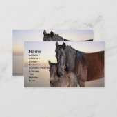 A mare and her baby foal business card (Front/Back)