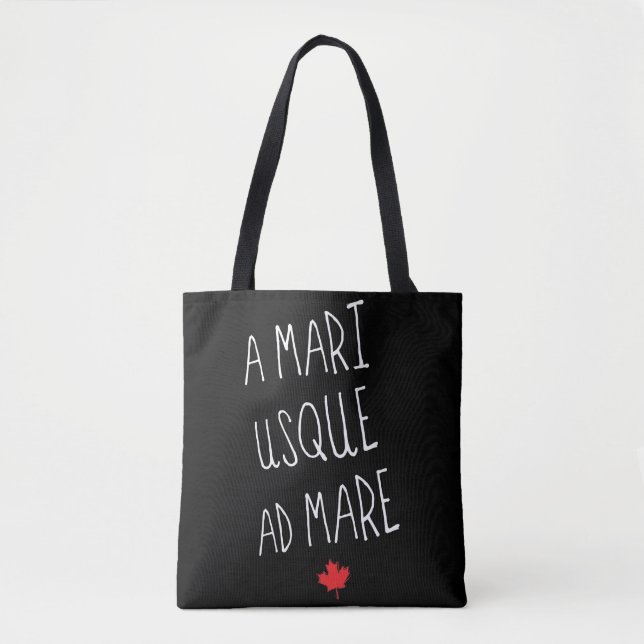 A Mari Usque Ad Mare Grocery Bag, Canadian Tote Bag (Front)