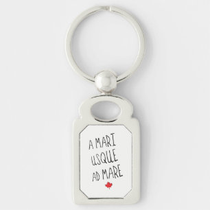 A Mari Usque Ad Mare Keyring, Canadian Motto Key Ring