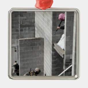 A Marine and role-playing enemy aggressor Metal Tree Decoration