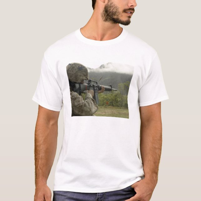 A Marine conducts drills T-Shirt (Front)